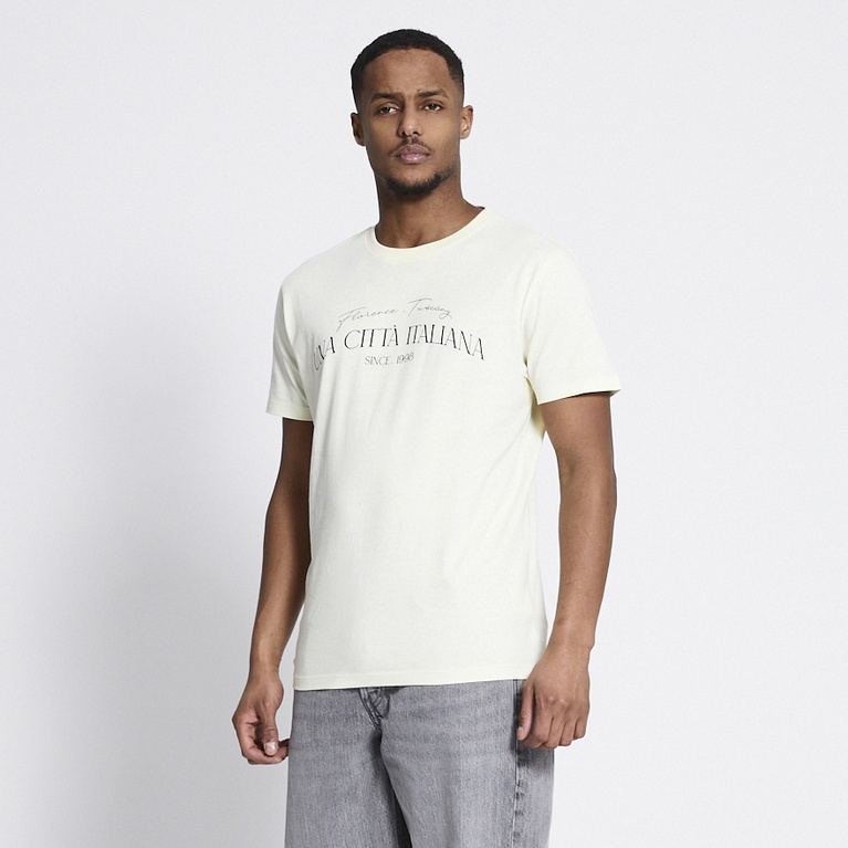 Printed tee "Bill" Yellow